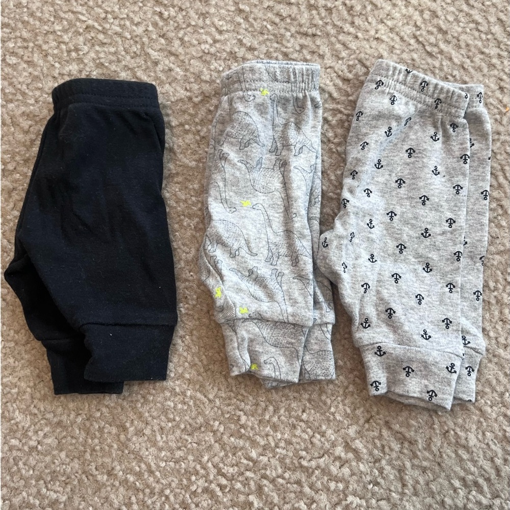 Set of 3 Newborn Baby Pants -